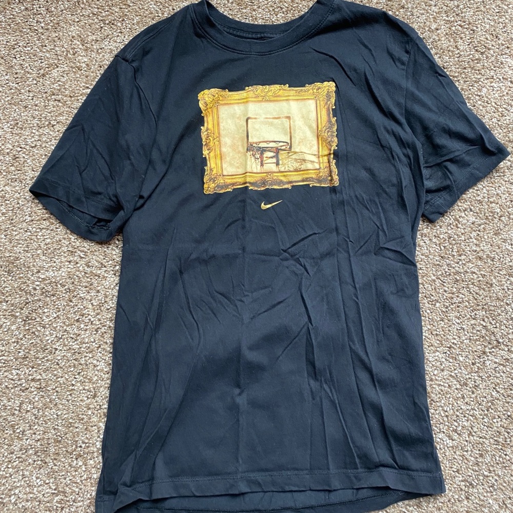 Nike Black T-Shirt with Gold Graphic